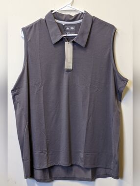 adidas Women's Sleeveless Polo - Charcoal